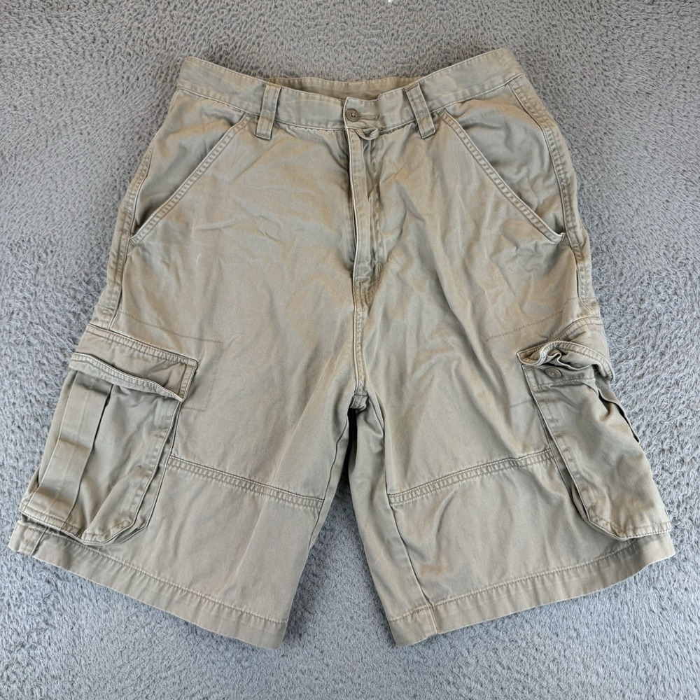 Vintage Sideout Military Style Cargo Shorts Men Size 32 Khaki‎ Canvas Gorpcore